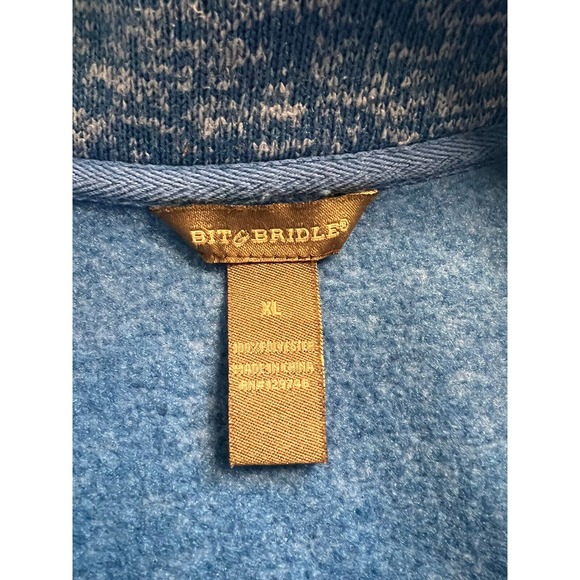 Bit & Bridle Sz XL Blue Athleisure 1/4 Zip Outdoor Riding Warm Pullover Jacket - Picture 10 of 10